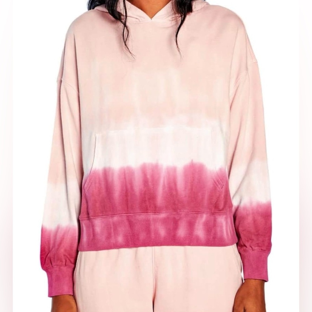 WildFox Olivia Pink Tie-Dye Ombré Hoodie size Medium
